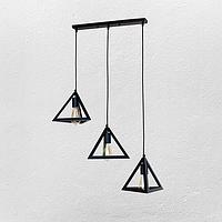 Люстра черная Пирамида тройная 8242/3