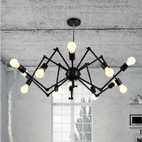 Люстра черная Паук 834